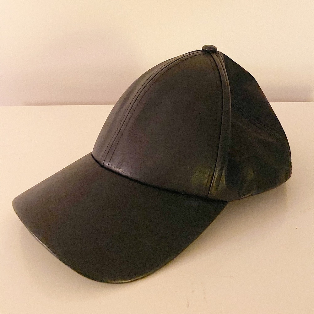 Wilfred Free Faux Leather Baseball Cap